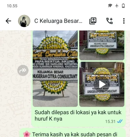Pengiriman Papan Bunga Duka Jombang